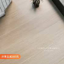 Full house through wood grain tiles 200x1200 Japanese Cream Imitation Wood Flooring Brick Living Room Original Wood Color Floor Tiles Balcony