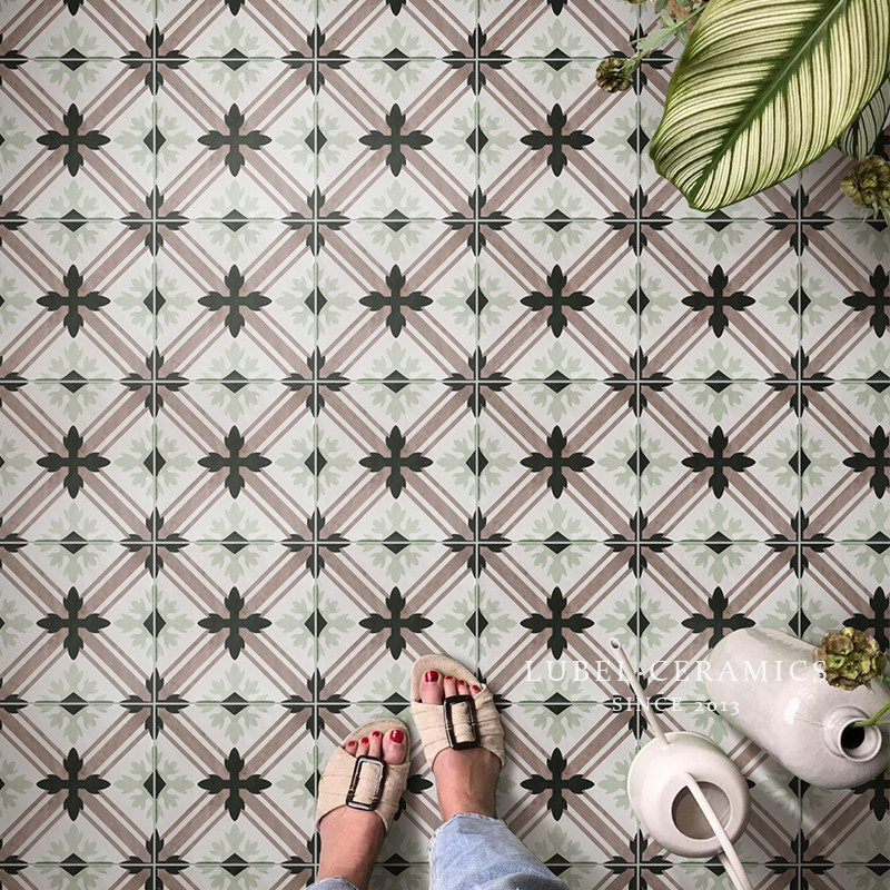 Retro Art art Handmade Brick floor Nordic tiles Balcony Genguan Bathroom Makeup room Kitchen All Porcelain Wall Brick