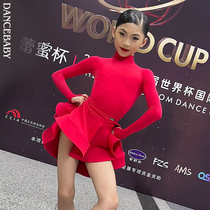 Dancebaby Latin Dance Wear 2024 New Competition Wear Girls Grade Examination Champion Same Style Long Sleeve DAS756