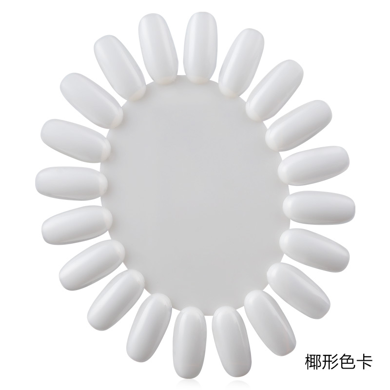 Mechia Colordisc Supplies Coconut Shaped Sector Color Card Iron Necklace Color Card Practice Display Board Nail Polish Glue Color Display Board