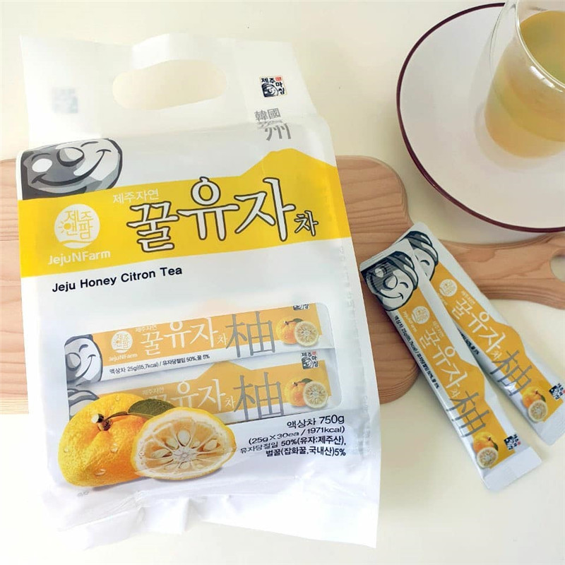 South Korea imported snacks Jeju Island with hand gift Jeju pulp grapefruit tea concentrated quick solution pack
