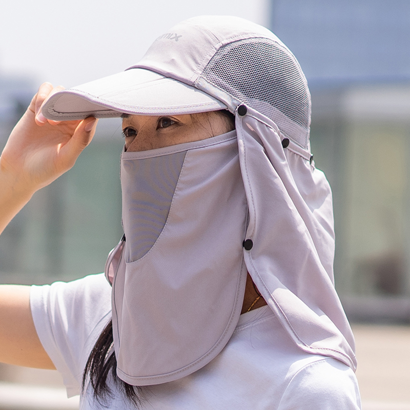 Outdoor hats men's and women's sunscreen mask sunshade face fishing riding sunhat summer anti-UV mask cap