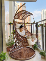 Outdoor hanging chair swing rattan chair home balcony creative cradle chair indoor living room Nordic birds nest single hanging basket