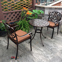  Balcony small coffee table combination set three-piece balcony leisure table and chair simple outside small tea table Balcony table and chair