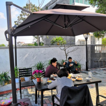 Outdoor parasol garden umbrella large stall sun umbrella outdoor open-air garden balcony Roman umbrella can print LOGO