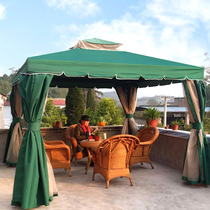 Gazebo outdoor courtyard aluminum alloy garden four-corner tent umbrella awning outdoor farmhouse terrace stall advertisement