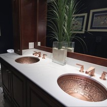 Taichung basin Upper Basin semi-embedded washbasin Copper Basin ins light luxury design sense hotel household round wash basin