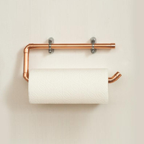 Paper towel holder all copper bathroom rack European retro tissue basket toilet toilet paper roll holder