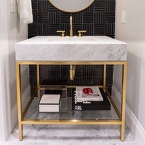 Wash stand stand Nordic bathroom toilet basin one-body molding floor countertop basin hand wash basin