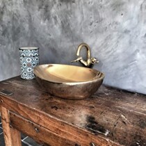 European style non-porous bronze casting bathroom antique wash basin upper basin hotel Basin pure copper pure handmade