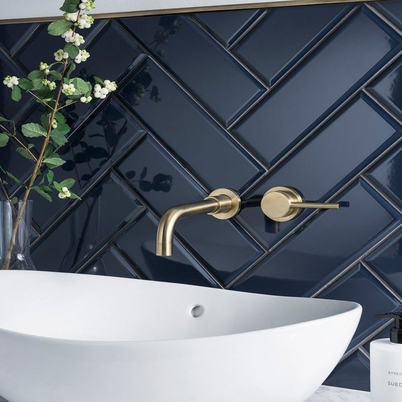 Hot and cold water faucet all copper concealed into the wall brass light luxury Nordic bathroom washbasin washbasin basin faucet
