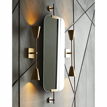 European brass toilet bathroom mirror beauty salon shop fitting slimming mirror bedroom vanity mirror ceiling decorative mirror