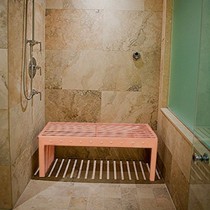 Bathroom stool washing foot stool dressing room stool metal stainless steel bench bench bench bench bench hotel bathroom spa hot spring chair
