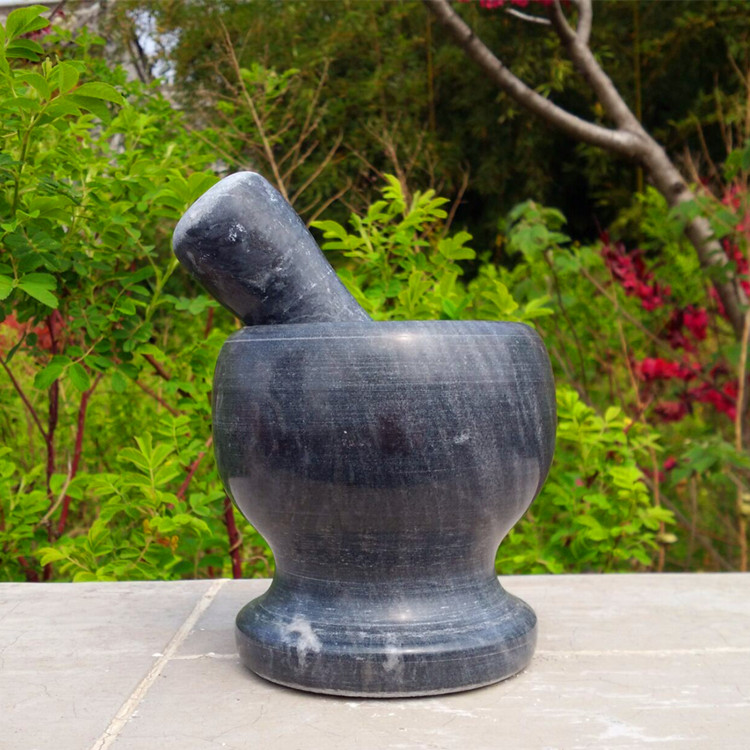 Green Stone Garlic Mortar Press Garlic Mashed Garlic Paste Mashed Garlic Clay Medicinal Herbs Mashed Grinding Machine Stone Mortar Home Stone Mashing Jar Deity