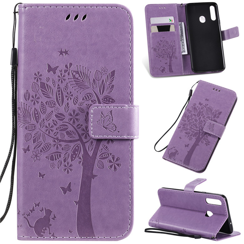 Suitable for Cat Tree Samsung Galaxy A20S Phone Case Anti-Drop A20S Protective Cover A20/A30 Flip Cover