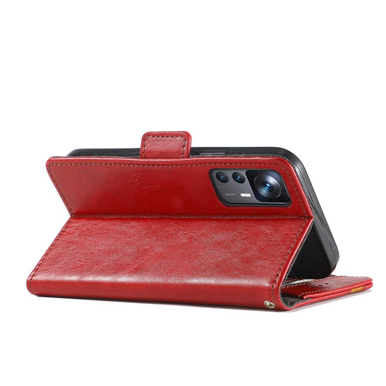 Wallets Folio Flip Two Tone Magnetic Synthetic Leather Card Holder Folding Stand K50, K50 Pro, K50 Ultra, 12T, 12T Pro Phone
