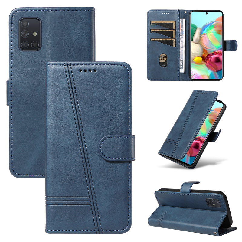 Suitable for Samsung A71 Phone Case Galaxy A21/A31/A41/A51 Protective Leather Case A81/A91 Anti-Drop A03/A03S Soft Silicone A02S Full Edge T-Shaped Flip Cover