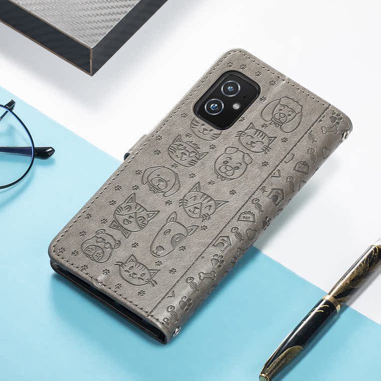 Girls ZenFone 9 ZS590KS Synthetic Leather Cartoon Wallets Folio Flip Soft Phone Case