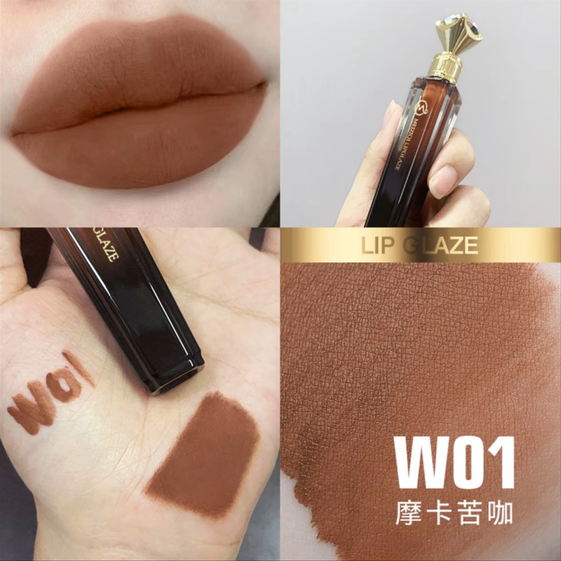 Meikoqi Solid Color Velvet Lip Glaze, Matte Finish, Long-Lasting, Non-Fading, Waterproof, Not Easy to Transfer, Brightening Lipstick, Affordable Price