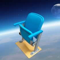 Hollow blow molding row chair-ladder classroom row chair table and chair-spring return-plastic armrest-warranty 5 years