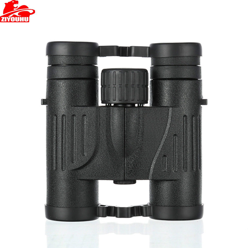 10x25 High Definition High Fold Eyewear Big Eyewear Full Black Handheld Binoculars
