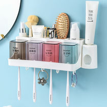 Toilet wall-style toothbrush shelve free of punch toothbrushing cup suction electric style suit wall-mounted mouthwash tooth-tooth cylinder