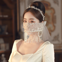 Bridal jewelry Hair accessories Wedding Korean simple dress tassel super fairy blindfolded photo photo Temperament fairy accessories