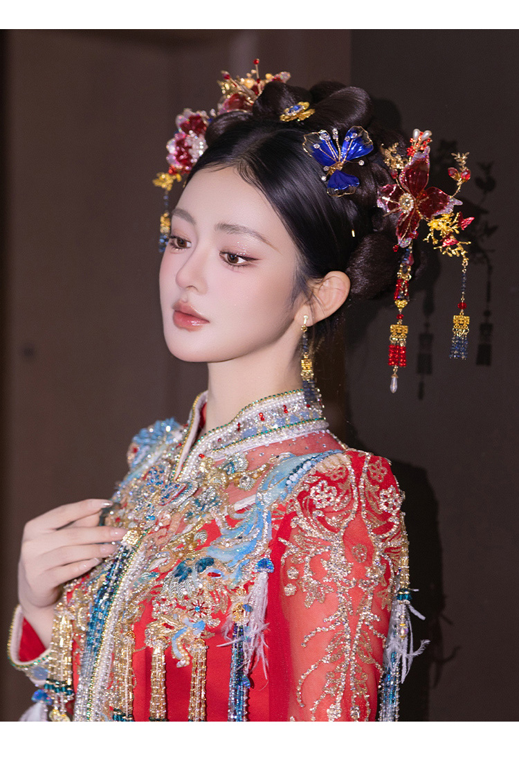刺繍漢服 中華服 チャイナ服 撮影 演奏会 花火会 パーティー