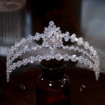 High-end temperament Crown atmosphere inlaid zircon Bride wedding crown headdress dress accessories photo studio wedding hair accessories