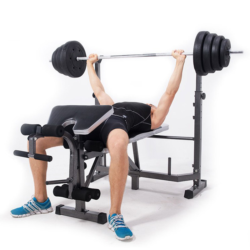 Fitness equipment multifunctional barbell rack bench press chair dumbbell bench bird curling squat weightlifting bed supine board combination