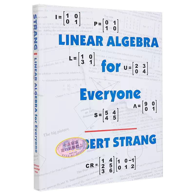 Gilbert Strang 线性代数书籍英文原版Linear Algebra for Everyone CUP 