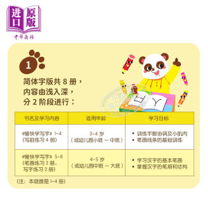简体字版愉快学写字 全新升级版第2册 幼儿书写能力训练 语文基础培养 3~6岁 香港新雅港台原版 学写字简体字版【中商原版】