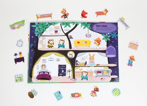 【中商原版】朋友们的新家 英文原版 New Homes for Our Little Friends 立体场景磁铁书 操作玩具书