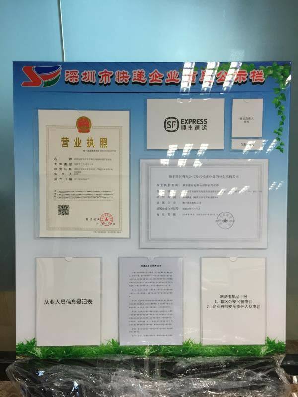 Custom express bulletin board Shenzhen express Enterprise information bar Express network bulletin board Express network inspection