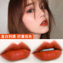 Little white jade marble lipstick high face value limited rotten Tomato color student female pick-up leak dog net red nine lipstick