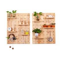 Cave board wooden kitchen wall perforated wall wall storage rack Nordic adhesive hook decorative laminate solid wood custom
