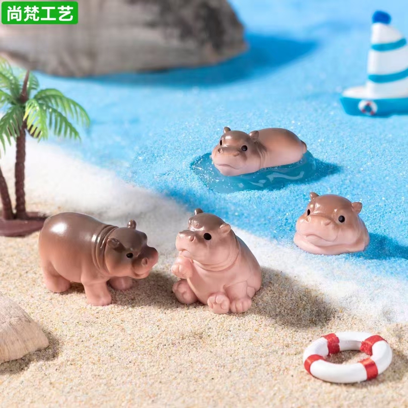 Cross-Border New Product Micro-Landscape Creative Realistic Chubby Japanese Hippopotamus Figurine DIY Decoration Accessories Mini Ornament Cross-Border New Product Micro-Landscape Creative Realistic Chubby Japanese Hippopotamus Figurine DIY Decoration Accessories Mini Ornament