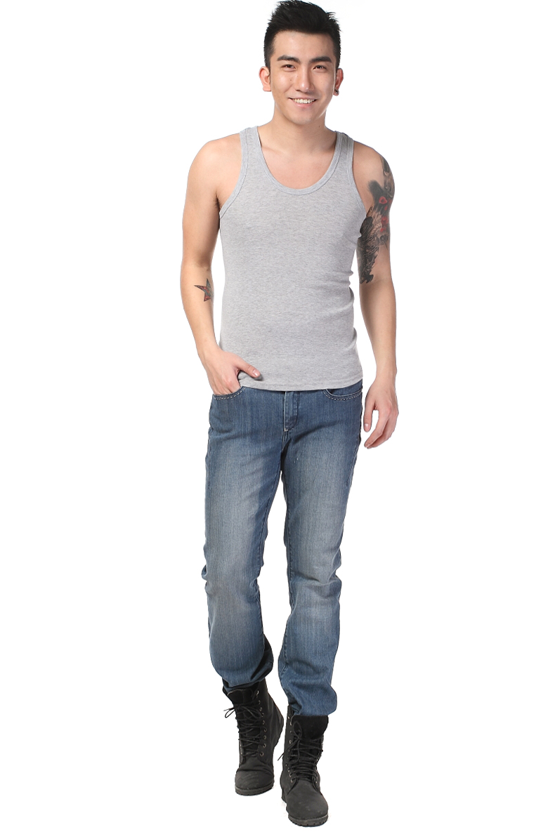 Áo vest nam mùa hè 2018 mỏng cotton phiên bản Hàn Quốc của áo bó sát cổ tròn liền mạch thể thao nam vest 9,9 áo khoác mùa đông nam hàn quốc