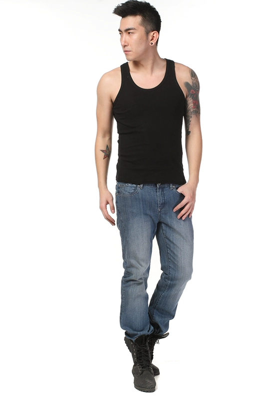 Áo vest nam mùa hè 2018 mỏng cotton phiên bản Hàn Quốc của áo bó sát cổ tròn liền mạch thể thao nam vest 9,9 vest khoác nam