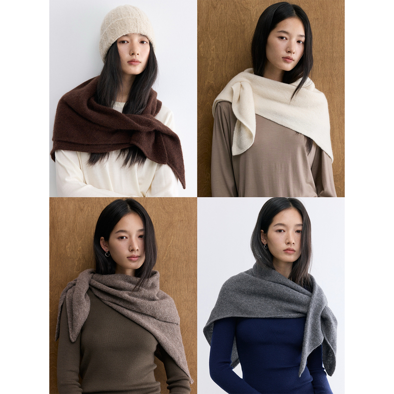 Zhihua/Fist Series~ Styling Tool Topline Lightweight Cloud Silk Cashmere Irregular Triangle Shawl Zhihua/Fist Series~ Styling Tool Topline Lightweight Cloud Silk Cashmere Irregular Triangle Shawl
