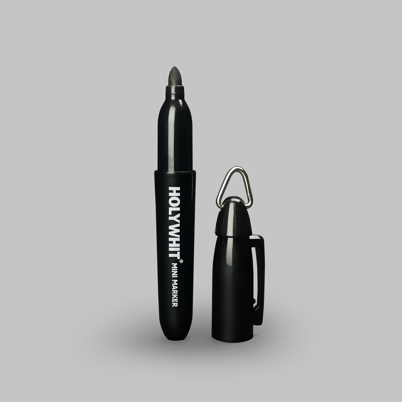 Holywhit Mini Graffiti Marker Pen 2mm Mini Quick-Drying Marker Pen Oil-Based Odorless Waterproof Outlining Pen Black