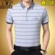 Đàn ông trung niên áo thun ngắn tay nam mùa hè bằng vải cotton mùa hè Đàn ông trung niên lỏng lẻo áo thun tay áo bố áo thun nam cổ tròn