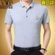 Đàn ông trung niên áo thun ngắn tay nam mùa hè bằng vải cotton mùa hè Đàn ông trung niên lỏng lẻo áo thun tay áo bố áo thun nam cổ tròn