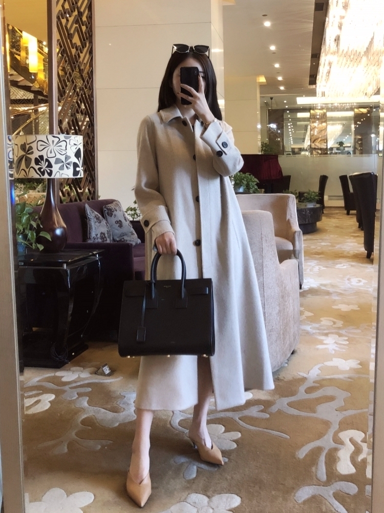 Fi Qi ◆ Light luxury high - end big brand autumn and winter new double - sided cashmere coat female coat