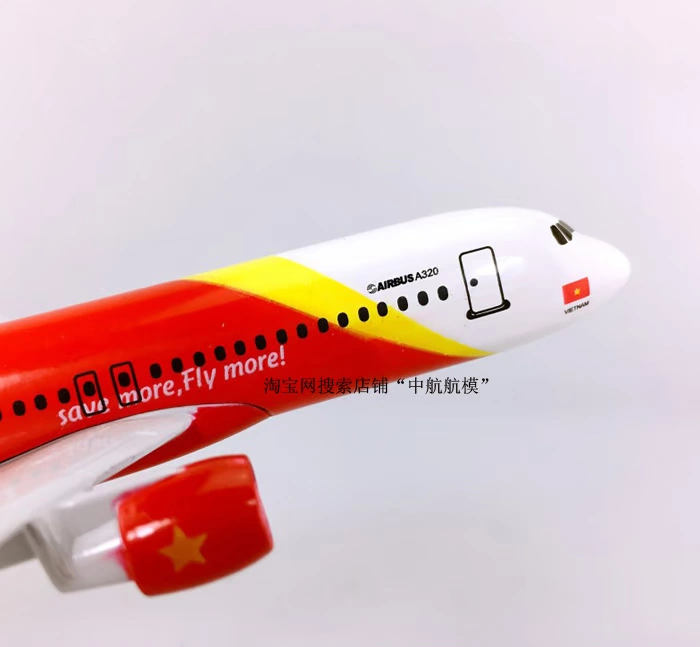 Mô hình máy bay hợp kim 16cm thêm hàng không Séc A320-200 mô phỏng thêm mô hình máy bay chở khách tĩnh Séc