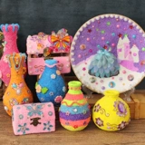 Eva, глиняная роспись из жемчуга, глина, детская фоторамка, раскраска, «сделай сам», со снежинками