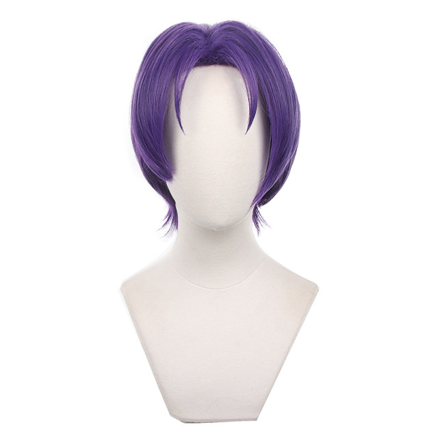 Blue Prison Mikage Rei Wang cos wig ສີມ່ວງຫນຶ່ງສິ້ນຜົມສັ້ນສອງຄໍເຕົ້າໄຂ່ທີ່