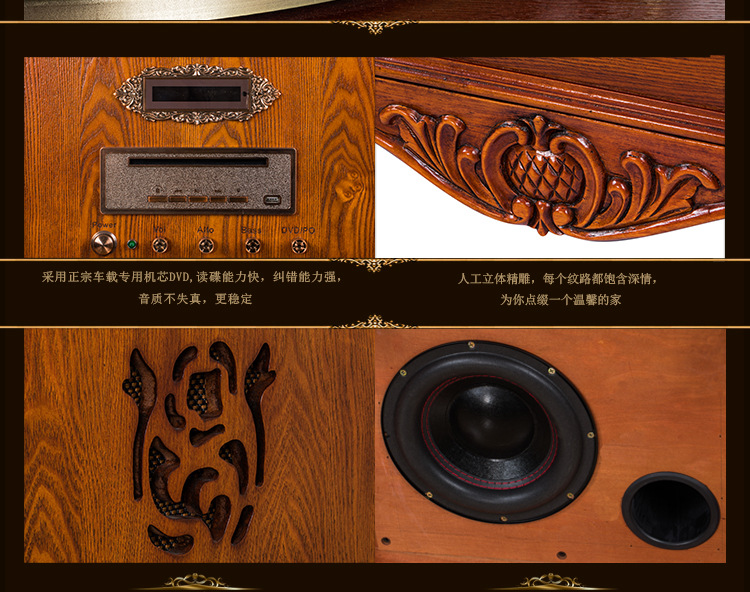 [Rain Lane] Antique Rain Lane Retro Máy ghi âm đồng cổ điển Châu Âu Vinyl Recorder Vintage Audio 	đầu đĩa than giả cổ