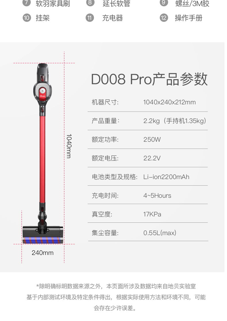 robot hút bụi roomba [Tự vận hành] Dibea sò không dây máy hút bụi gia đình nhỏ D008Pro hút mạnh - Máy hút bụi máy hút bụi robot xiaomi