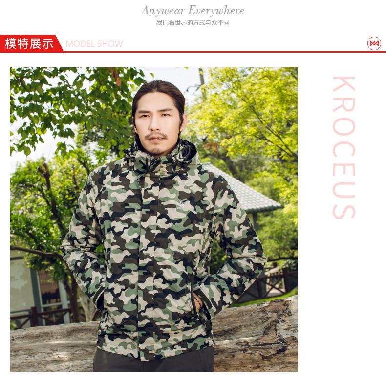 地球科学家 男 5K防水透湿 Polartec 200内胆 三合一冲锋衣 图19
